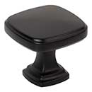 Jeffrey Alexander [782MB] Die Cast Zinc Cabinet Knob - Fontana Series - Matte Black Finish - 1 3/8&quot; Sq.