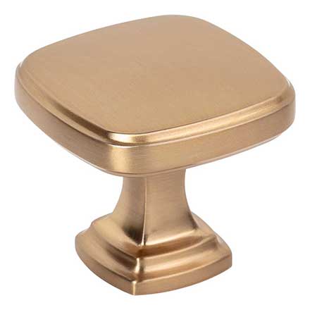 Jeffrey Alexander [782SBZ] Die Cast Zinc Cabinet Knob - Fontana Series - Satin Bronze Finish - 1 3/8&quot; Sq.
