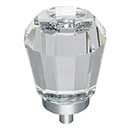 Jeffrey Alexander [G150L-PC] Glass Cabinet Knob - Harlow Series - Large Faceted - Clear - Polished Chrome Stem - 1 1/4&quot; Dia.