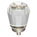 Jeffrey Alexander [G150L-SN] Glass Cabinet Knob - Harlow Series - Large Faceted - Clear - Satin Nickel Stem - 1 1/4&quot; Dia.