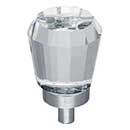 Jeffrey Alexander [G150PC] Glass Cabinet Knob - Harlow Series - Small Faceted - Clear - Polished Chrome Stem - 1&quot; Dia.