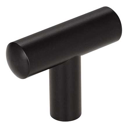 Jeffrey Alexander [48MB] Plated Steel Cabinet T Knob - Key West Series - Matte Black Finish - 1 7/8" L