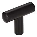 Jeffrey Alexander [48MB] Plated Steel Cabinet T Knob - Key West Series - Matte Black Finish - 1 7/8&quot; L