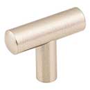 Jeffrey Alexander [48SN] Plated Steel Cabinet T Knob - Key West Series - Satin Nickel Finish - 1 7/8&quot; L