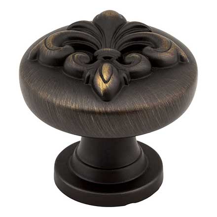 Jeffrey Alexander [218ABSB] Die Cast Zinc Cabinet Knob - Lafayette Series - Antique Brushed Satin Brass Finish - 1 3/8" Dia.