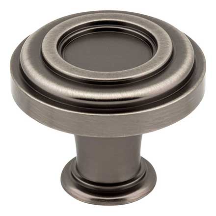 Jeffrey Alexander [317BNBDL] Die Cast Zinc Cabinet Knob - Lafayette Series - Brushed Pewter Finish - 1 3/8&quot; Dia.