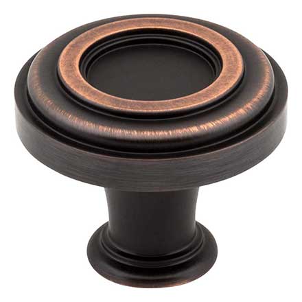 Jeffrey Alexander [317DBAC] Die Cast Zinc Cabinet Knob - Lafayette Series - Brushed Oil Rubbed Bronze Finish - 1 3/8&quot; Dia.