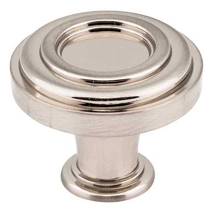 Jeffrey Alexander [317SN] Die Cast Zinc Cabinet Knob - Lafayette Series - Satin Nickel Finish - 1 3/8" Dia.