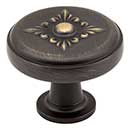 Jeffrey Alexander [417ABSB] Die Cast Zinc Cabinet Knob - Lafayette Series - Antique Brushed Satin Brass Finish - 1 3/8" Dia.
