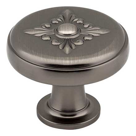 Jeffrey Alexander [417BNBDL] Die Cast Zinc Cabinet Knob - Lafayette Series - Brushed Pewter Finish - 1 3/8" Dia.