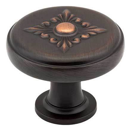 Jeffrey Alexander [417DBAC] Die Cast Zinc Cabinet Knob - Lafayette Series - Brushed Oil Rubbed Bronze Finish - 1 3/8" Dia.