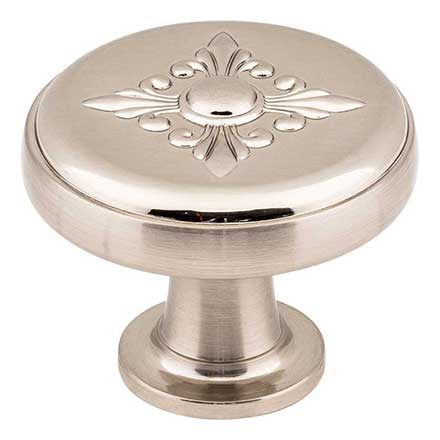 Jeffrey Alexander [417SN] Die Cast Zinc Cabinet Knob - Lafayette Series - Satin Nickel Finish - 1 3/8&quot; Dia.