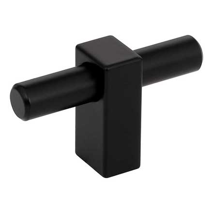 Jeffrey Alexander [478T-MB] Die Cast Zinc Cabinet T-Knob - Larkin 1 Series - Matte Black Finish - 2 3/8&quot; L