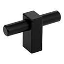 Jeffrey Alexander [478T-MB] Die Cast Zinc Cabinet T-Knob - Larkin 1 Series - Matte Black Finish - 2 3/8" L