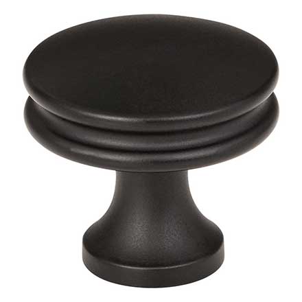 Jeffrey Alexander [445MB] Die Cast Zinc Cabinet Knob - Marie Series - Matte Black Finish - 1 1/4&quot; Dia.