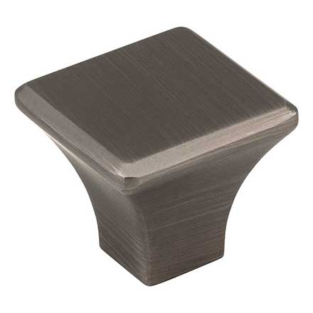Jeffrey Alexander [972BNBDL] Die Cast Zinc Cabinet Knob - Marlo Series - Brushed Pewter Finish - 1 1/8" Sq.