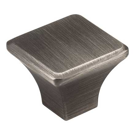 Jeffrey Alexander [972L-BNBDL] Die Cast Zinc Cabinet Knob - Marlo Series - Brushed Pewter Finish - 1 1/4&quot; Sq.