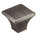 Jeffrey Alexander [972L-BNBDL] Die Cast Zinc Cabinet Knob - Marlo Series - Brushed Pewter Finish - 1 1/4&quot; Sq.
