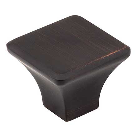 Jeffrey Alexander [972L-DBAC] Die Cast Zinc Cabinet Knob - Marlo Series - Brushed Oil Rubbed Bronze Finish - 1 1/4&quot; Sq.