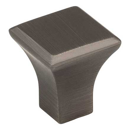 Jeffrey Alexander [972S-BNBDL] Die Cast Zinc Cabinet Knob - Marlo Series - Brushed Pewter Finish - 7/8&quot; Sq.