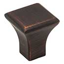 Jeffrey Alexander [972S-DBAC] Die Cast Zinc Cabinet Knob - Marlo Series - Brushed Oil Rubbed Bronze Finish - 7/8&quot; Sq.