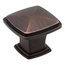 Jeffrey Alexander [1091DBAC] Die Cast Zinc Cabinet Knob - Milan 1 Series - Brushed Oil Rubbed Bronze Finish - 1 3/16&quot; Sq.