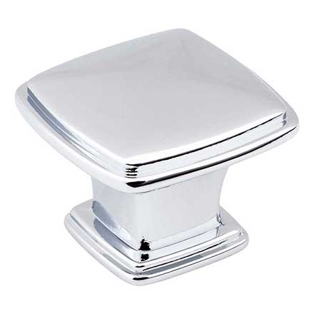 Jeffrey Alexander [1091PC] Die Cast Zinc Cabinet Knob - Milan 1 Series - Polished Chrome Finish - 1 3/16&quot; Sq.