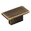 Jeffrey Alexander [81021ABSB] Die Cast Zinc Cabinet Knob - Mirada Series - Antique Brushed Satin Brass Finish - 1 9/16&quot; L