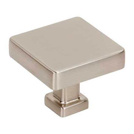 Jeffrey Alexander [229SN] Die Cast Zinc Cabinet Knob - Nash Series - Satin Nickel Finish - 1 3/8" Sq.