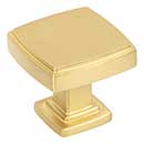 Jeffrey Alexander [141BG] Die Cast Zinc Cabinet Knob - Renzo Series - Brushed Gold Finish - 1 1/4" Sq.