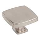 Jeffrey Alexander [141L-SN] Die Cast Zinc Cabinet Knob - Renzo Series - Satin Nickel Finish - 1 3/4&quot; Sq.