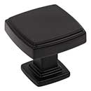 Jeffrey Alexander [141MB] Die Cast Zinc Cabinet Knob - Renzo Series - Matte Black Finish - 1 1/4" Sq.