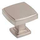 Jeffrey Alexander [141SN] Die Cast Zinc Cabinet Knob - Renzo Series - Satin Nickel Finish - 1 1/4&quot; Sq.