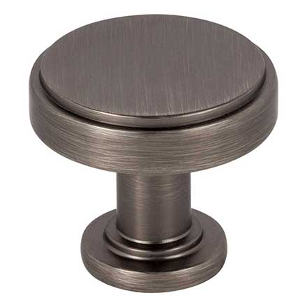 Jeffrey Alexander [171BNBDL] Die Cast Zinc Cabinet Knob - Richard Series - Brushed Pewter Finish - 1 1/4&quot; Dia.