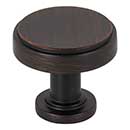 Jeffrey Alexander [171DBAC] Die Cast Zinc Cabinet Knob - Richard Series - Brushed Oil Rubbed Bronze Finish - 1 1/4" Dia.