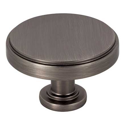 Jeffrey Alexander [171L-BNBDL] Die Cast Zinc Cabinet Knob - Richard Series - Brushed Pewter Finish - 1 3/4" Dia.