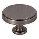 Jeffrey Alexander [171L-BNBDL] Die Cast Zinc Cabinet Knob - Richard Series - Brushed Pewter Finish - 1 3/4" Dia.