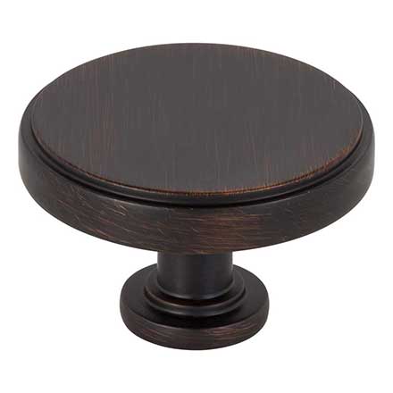 Jeffrey Alexander [171L-DBAC] Die Cast Zinc Cabinet Knob - Richard Series - Brushed Oil Rubbed Bronze Finish - 1 3/4&quot; Dia.