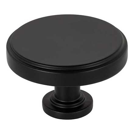 Jeffrey Alexander [171L-MB] Die Cast Zinc Cabinet Knob - Richard Series - Matte Black Finish - 1 3/4&quot; Dia.