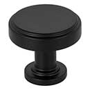 Jeffrey Alexander [171MB] Die Cast Zinc Cabinet Knob - Richard Series - Matte Black Finish - 1 1/4&quot; Dia.