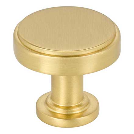 Jeffrey Alexander [171BG] Die Cast Zinc Cabinet Knob - Richard Series - Brushed Gold Finish - 1 1/4&quot; Dia.