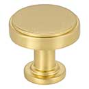 Jeffrey Alexander [171BG] Die Cast Zinc Cabinet Knob - Richard Series - Brushed Gold Finish - 1 1/4" Dia.