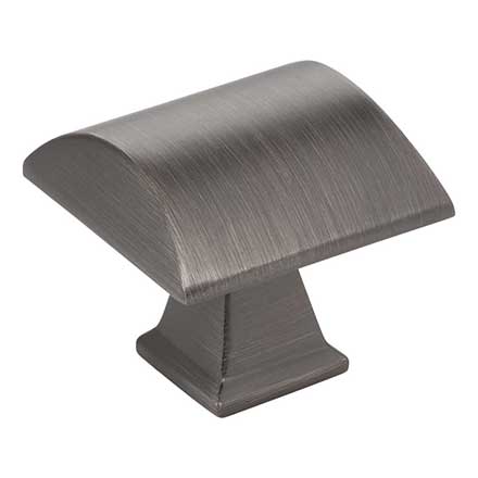 Jeffrey Alexander [944BNBDL] Die Cast Zinc Cabinet Knob - Roman Series - Brushed Pewter Finish - 1 1/4" Sq.