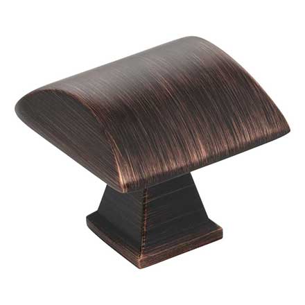 Jeffrey Alexander [944DBAC] Die Cast Zinc Cabinet Knob - Roman Series - Brushed Oil Rubbed Bronze Finish - 1 1/4" Sq.