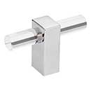 Jeffrey Alexander [578T-PC] Acrylic Cabinet T-Knob - Spencer Series - Clear - Polished Chrome Finish Stem - 2 3/8" L