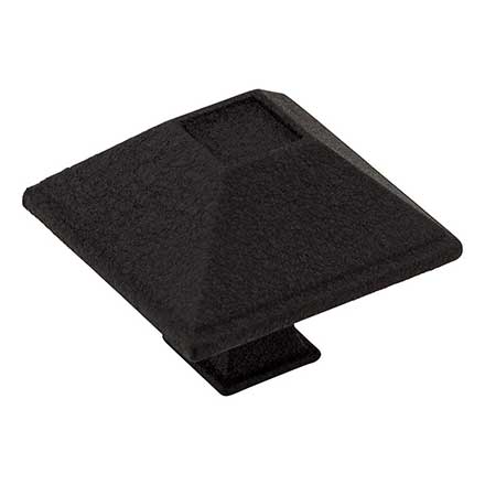 Jeffrey Alexander [602BLK] Die Cast Zinc Cabinet Knob - Tahoe Series - Large - Black Finish - 1 1/2&quot; Sq.