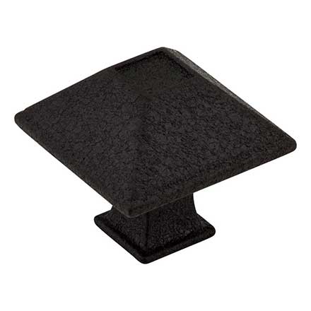 Jeffrey Alexander [602S-BLK] Die Cast Zinc Cabinet Knob - Tahoe Series - Small - Black Finish - 1 1/4&quot; Sq.