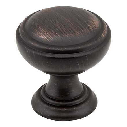 Jeffrey Alexander [658DBAC] Die Cast Zinc Cabinet Knob - Tiffany Series - Brushed Oil Rubbed Bronze Finish - 1 1/4&quot; Dia.