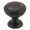 Jeffrey Alexander [658DBAC] Die Cast Zinc Cabinet Knob - Tiffany Series - Brushed Oil Rubbed Bronze Finish - 1 1/4&quot; Dia.