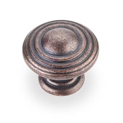 Jeffrey Alexander [137DMAC] Die Cast Zinc Cabinet Knob - Bremen 2 Series - Distressed Oil Rubbed Bronze Finish - 1 1/4&quot; Dia.